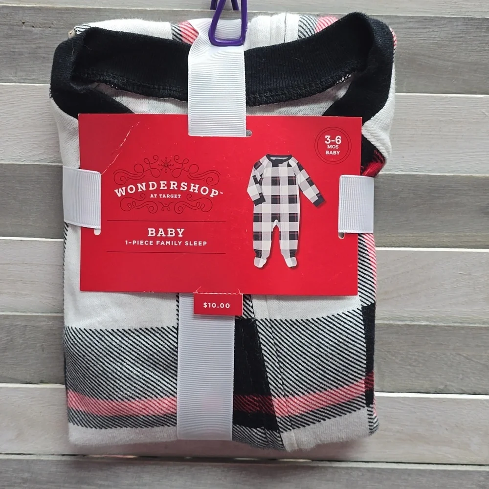Baby Buffalo Check Matching Family Footed Pajama | Wondershop | 3-6 mos